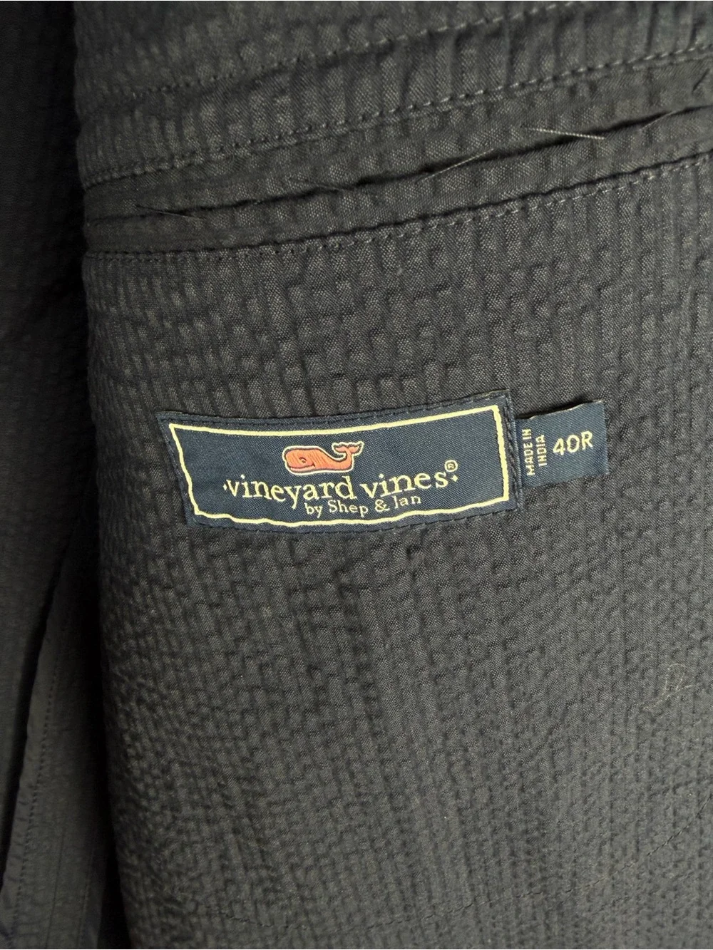 Vineyard Vines Seersucker Navy Blazer Sz 40